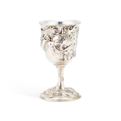 Lot 144 - AN EARLY 20TH CENTURY JAPANESE SILVER GOBLET