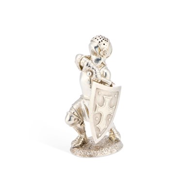Lot 289 - A VICTORIAN CAST SILVER NOVELTY PEPPER POT