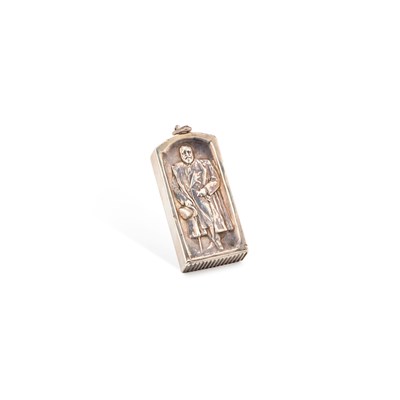 Lot 259 - AN EDWARDIAN SILVER SENTRY BOX VESTA CASE