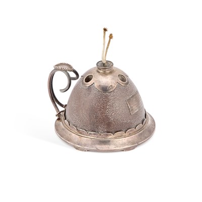 Lot 307 - A VICTORIAN SILVER-MOUNTED TABLE LIGHTER