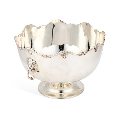 Lot 252 - A LARGE EDWARDIAN SILVER ROSE BOWL