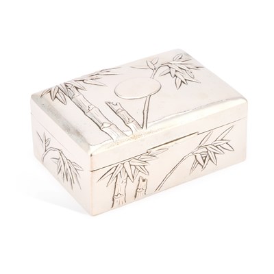 Lot 143 - A JAPANESE SILVER CIGARETTE BOX