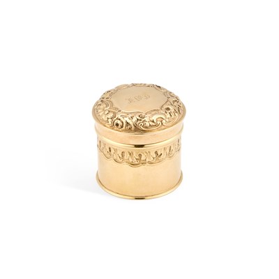 Lot 280 - A GEORGE IV SILVER-GILT TOILET BOX