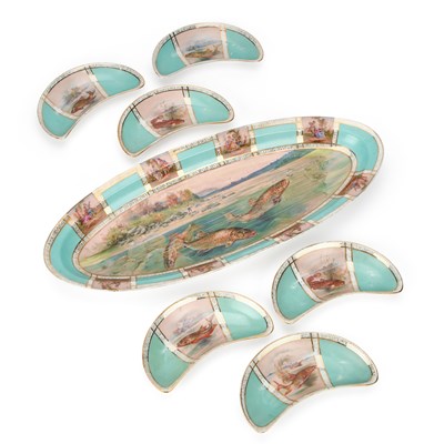 Lot 59 - A FRIEDRICH SIMON PORCELAIN FISH SERVICE
