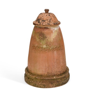 Lot 610 - A VINTAGE TERRACOTTA RHUBARB FORCER