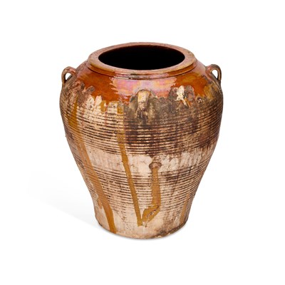 Lot 611 - A LARGE TERRACOTTA OLIVE JAR