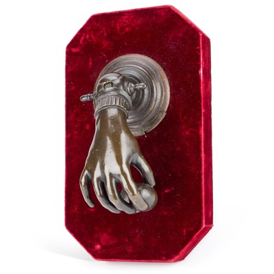 Lot 556 - A LARGE VICTORIAN BRONZE DOOR KNOCKER