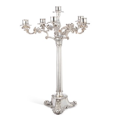 Lot 122 - AN IMPOSING 19TH CENTURY SILVER-PLATED CENTREPIECE