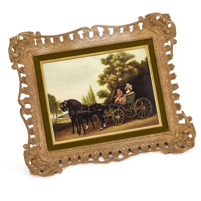 Lot 25 - A GIRAUD LIMOGES PORCELAIN PLAQUE