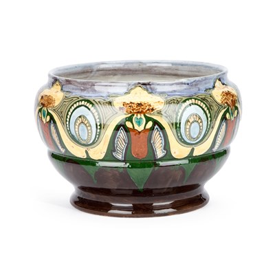 Lot 19 - A DUTCH POTTERY JARDINIÈRE