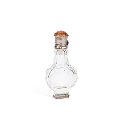 Lot 506 - A 19TH CENTURY ROCK CRYSTAL SCENT BOTTLE