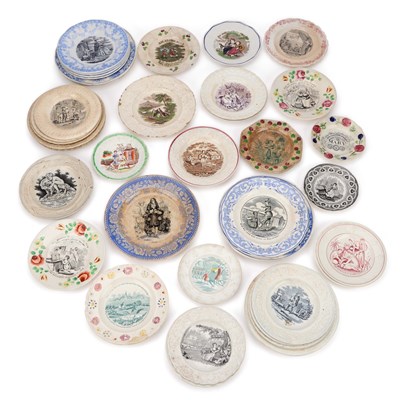 Lot 23 - A LARGE COLLECTION OF 19TH CENTURY CHILDREN'S AND OTHER PLATES