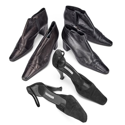 Lot 71 - TWO PAIRS OF MASSIMO SCOLARO 'MR ELF' SHOES AND A PAIR OF PHILIPPE MODEL HEELS