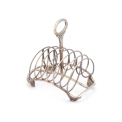 Lot 345 - A GEORGE IV SILVER TOAST RACK