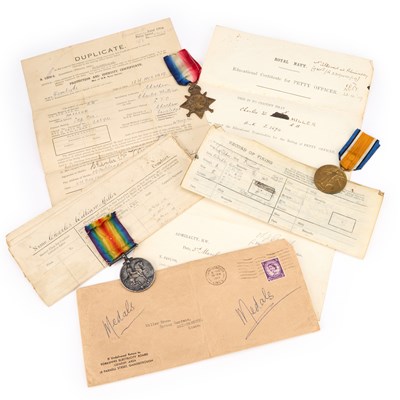 Lot 38 - A FIRST WORLD WAR MEDAL TRIO