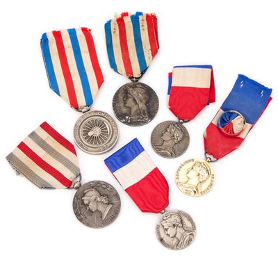 Lot 18 - A GROUP OF SILVER FRENCH MEDALS