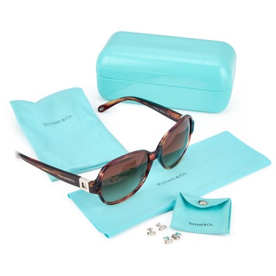 Lot 68 - A PAIR OF TIFFANY & CO INTERCHANGEABLE ARM DECAL SUNGLASSES