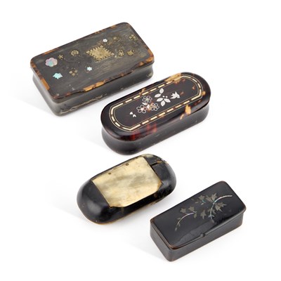 Lot 191 - FOUR 19TH CENTURY SNUFF BOXES