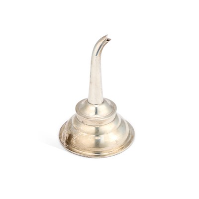 Lot 177 - AN ELIZABETH II SILVER WINE FUNNEL