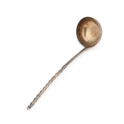 Lot 168 - A VICTORIAN SCOTTISH SILVER TODDY LADLE