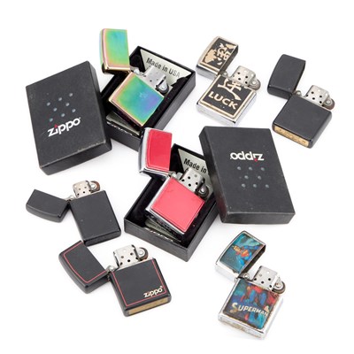 Lot 204 - A GROUP OF ZIPPO LIGHTERS