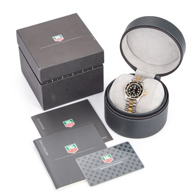 Lot 153 - A LADY'S BI-COLOUR TAG HEUER BRACELET WATCH