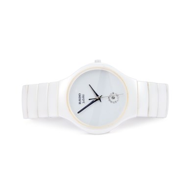 Lot 165 - A RADO JUBILE WHITE CERAMIC BRACELET WATCH