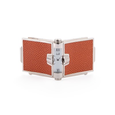 Lot 147 - A DUNHILL FOLDING TRAVEL CLOCK