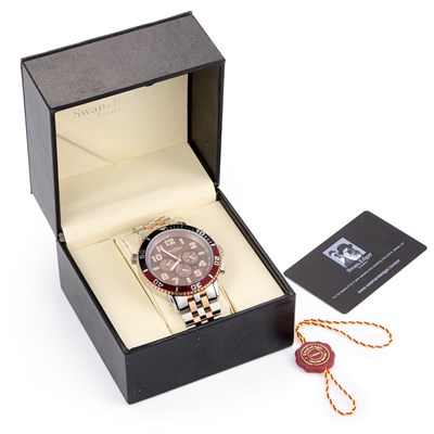Lot 151 - A GENTS BICOLOUR SWAN & EDGAR BRACELET WATCH