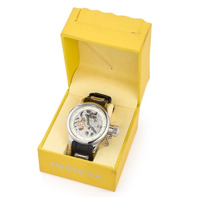 Lot 149 - A GENTS STEEL INVICTA STRAP WATCH