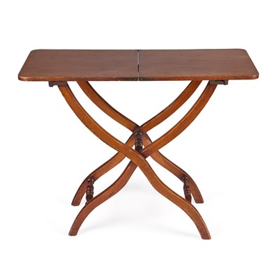 Lot 650 - A 19TH CENTURY MAHOGANY COACHING TABLE