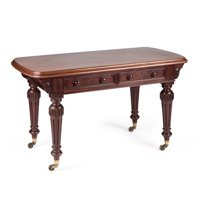 Lot 634 - A MID-19TH CENTURY MAHOGANY LIBRARY TABLE