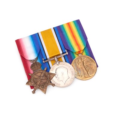Lot 67 - A MOUNTED FIRST WORLD WAR MEDAL TRIO