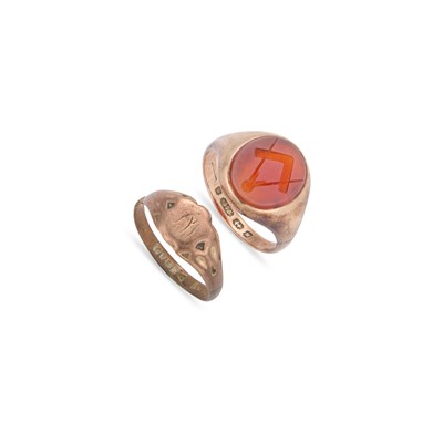 Lot 479 - TWO 9 CARAT GOLD RINGS