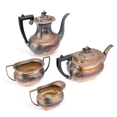 Lot 196 - AN ELIZABETH II SILVER FOUR-PIECE TEA SERVICE