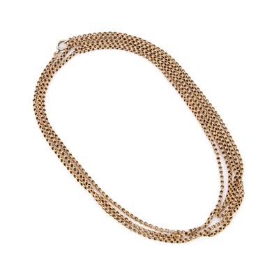 Lot 471 - A FANCY CURB LINK GUARD CHAIN