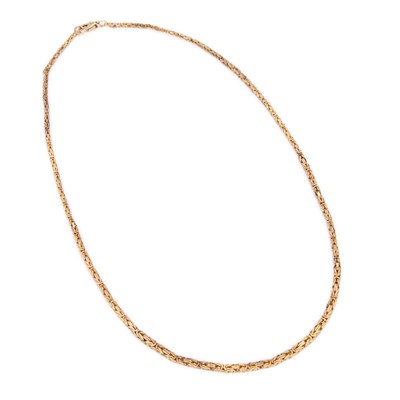 Lot 437 - A GRADUATED BYZANTINE CHAIN NECKLACE