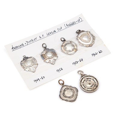 Lot 126 - LOCAL INTEREST: SIX HARROGATE AND RIPON FOOTBALL MEDALLIONS