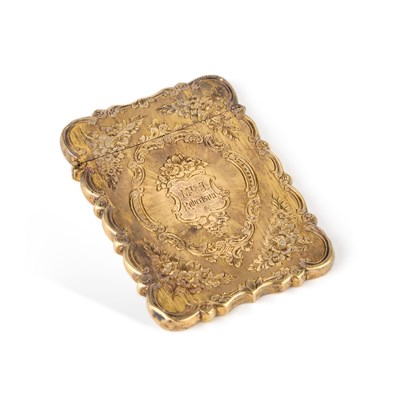Lot 314 - A VICTORIAN SILVER-GILT CARD CASE