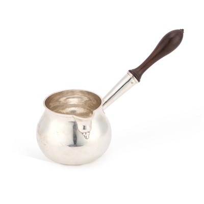 Lot 378 - A GEORGE III SILVER BRANDY PAN