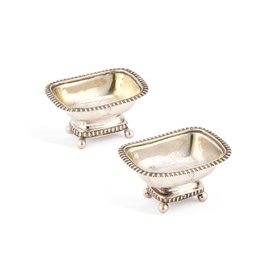 Lot 372 - A PAIR OF GEORGE III SILVER SALTS