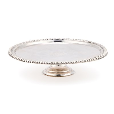 Lot 401 - A JAMES II SILVER FOOTED SALVER