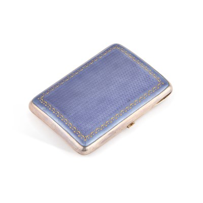 Lot 140 - A NORWEGIAN SILVER AND ENAMEL CIGARETTE CASE