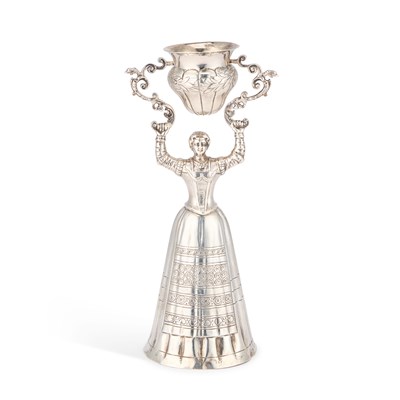 Lot 158 - A LATE 19TH CENTURY GERMAN SILVER WAGER CUP