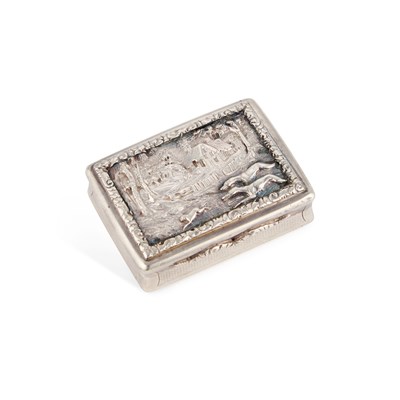 Lot 347 - A VICTORIAN SILVER RAISED RELIEF SNUFF BOX