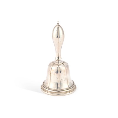 Lot 310 - A VICTORIAN SILVER TABLE BELL