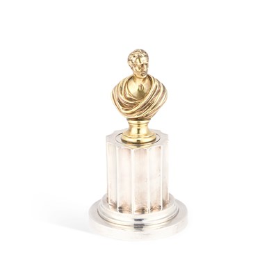Lot 329 - A VICTORIAN SILVER NOVELTY INKWELL