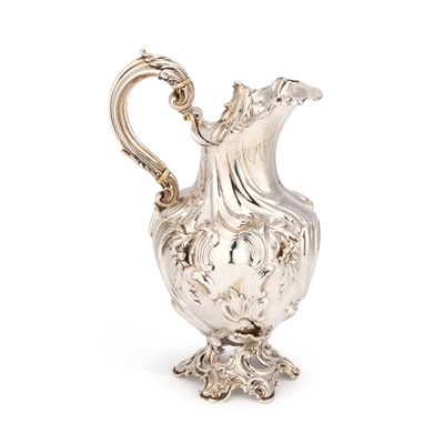 Lot 285 - A ROCOCO REVIVAL SILVER EWER