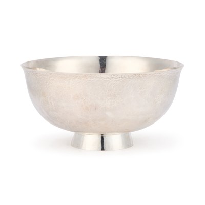 Lot 182 - AN ELIZABETH II HAMMERED SILVER BOWL