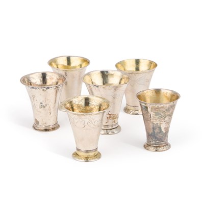 Lot 142 - A COLLECTION OF SWEDISH SILVER BEAKERS